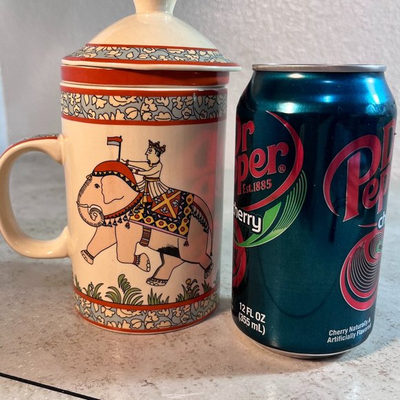 Lot of 2 World Market Tea Infuser 3 Piece Mugs - Picture 9 of 15